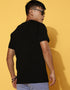 Twist Printed Black Regular T-Shirt